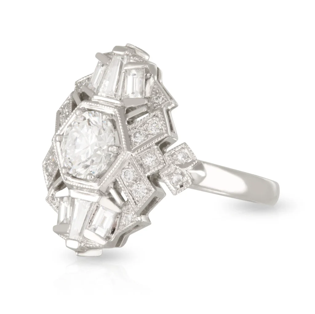 Empire Art Deco Diamond Engagement Ring
