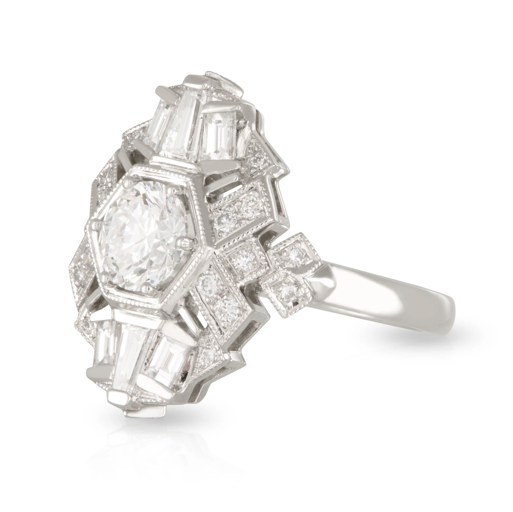 Empire Art Deco Diamond Engagement Ring