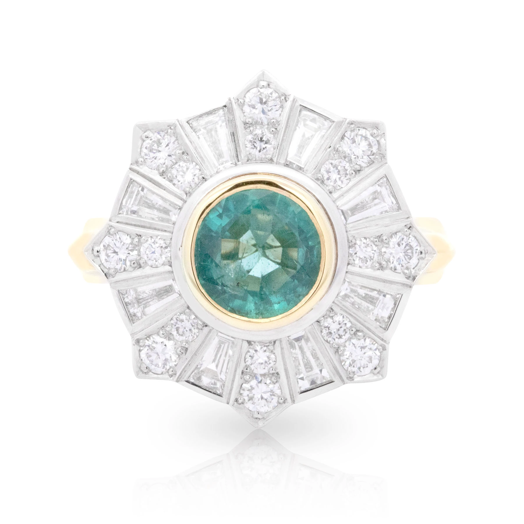 Empire Emerald Fireworks Ring