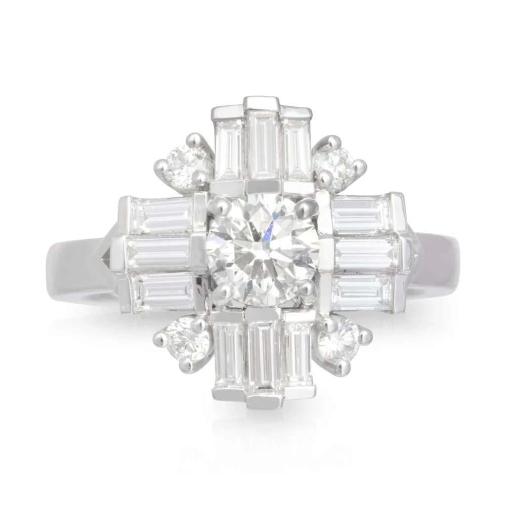 Empire Round and Baguette Diamond