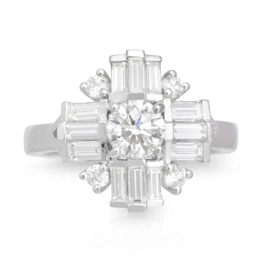 Empire Round and Baguette Diamond