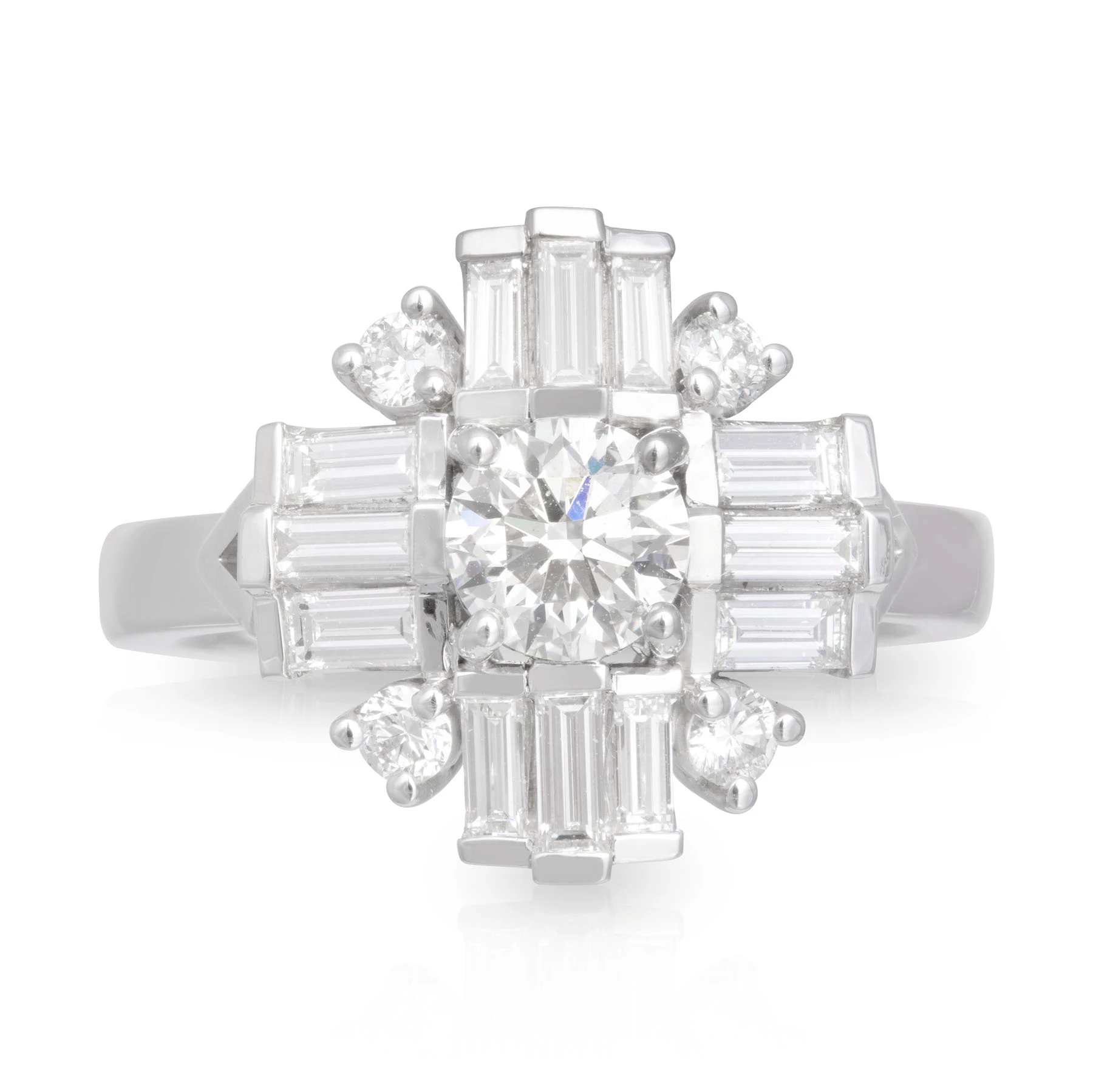 Empire Round and Baguette Diamond