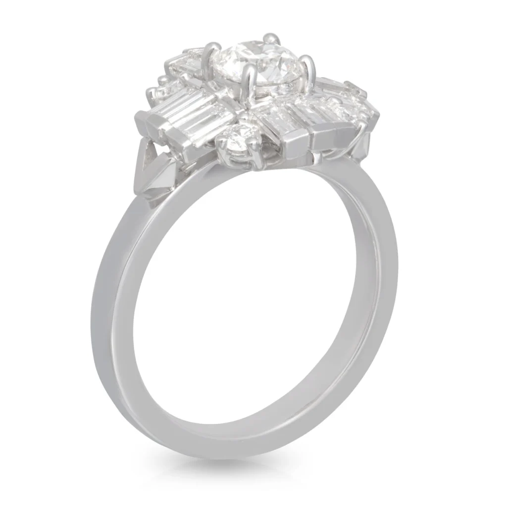 Empire Round and Baguette Diamond