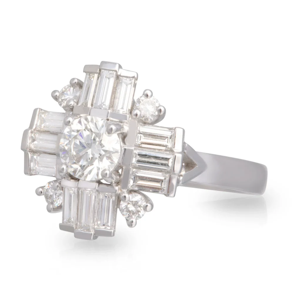 Empire Round and Baguette Diamond