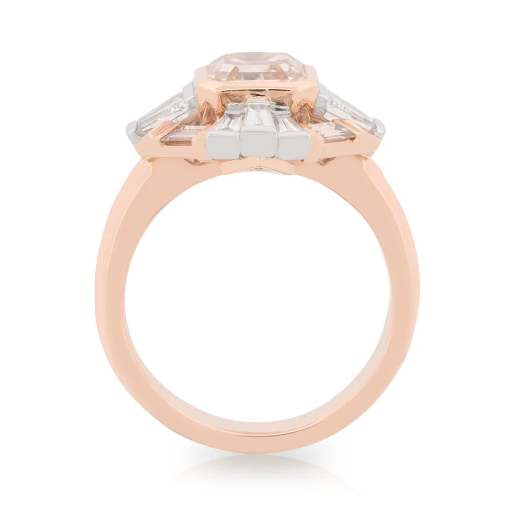 Empire Solis Cognac Diamond Ring Sitting Up