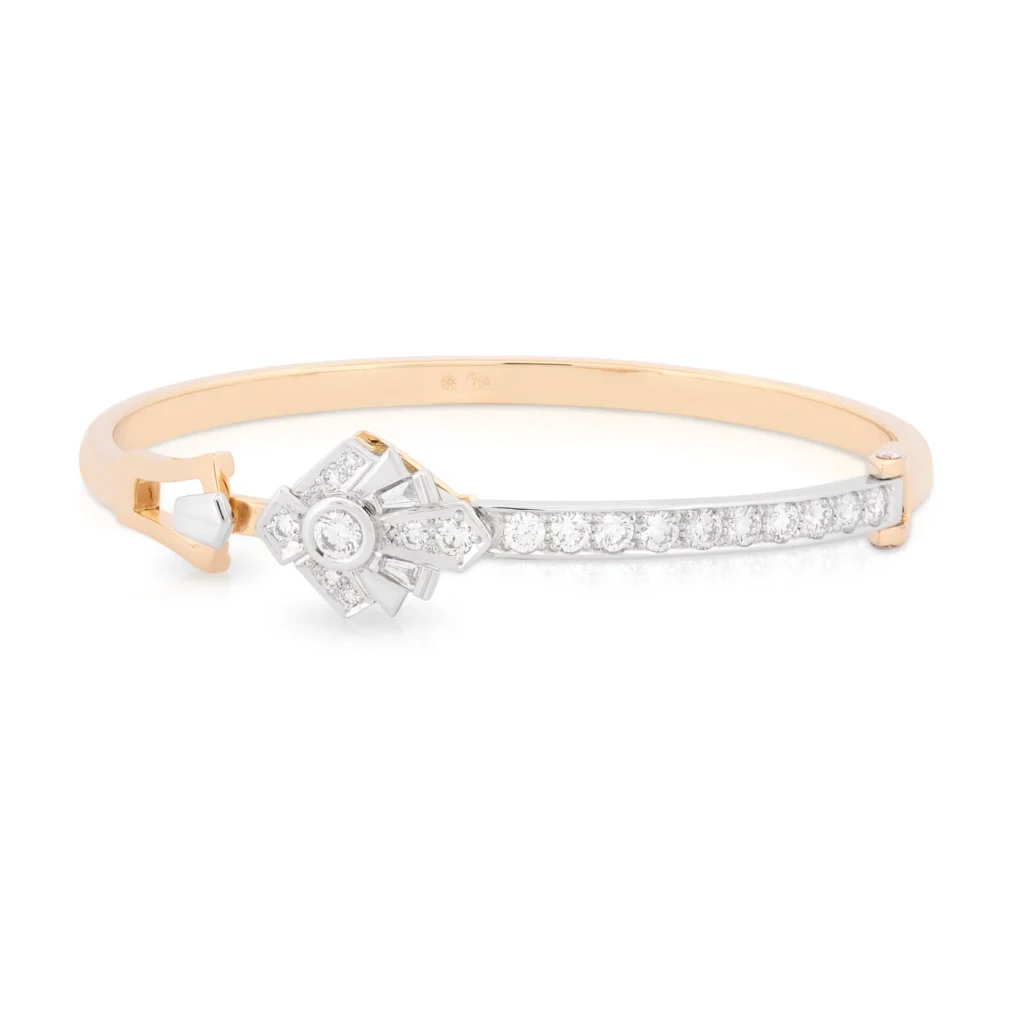Empire Two Tone Diamond Bangle