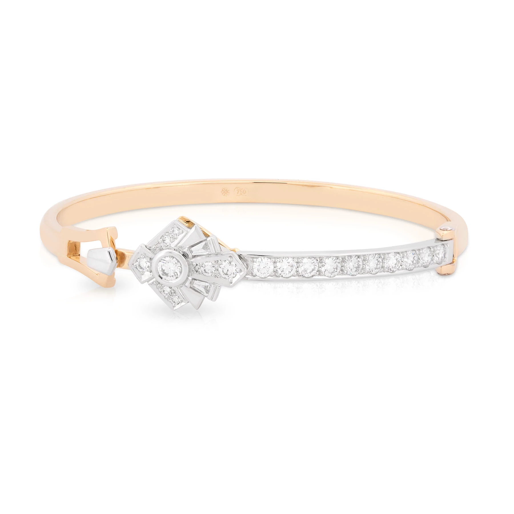 Empire Two Tone Diamond Bangle
