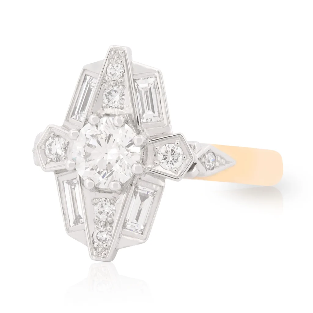 Empire Two Tone Diamond Ring