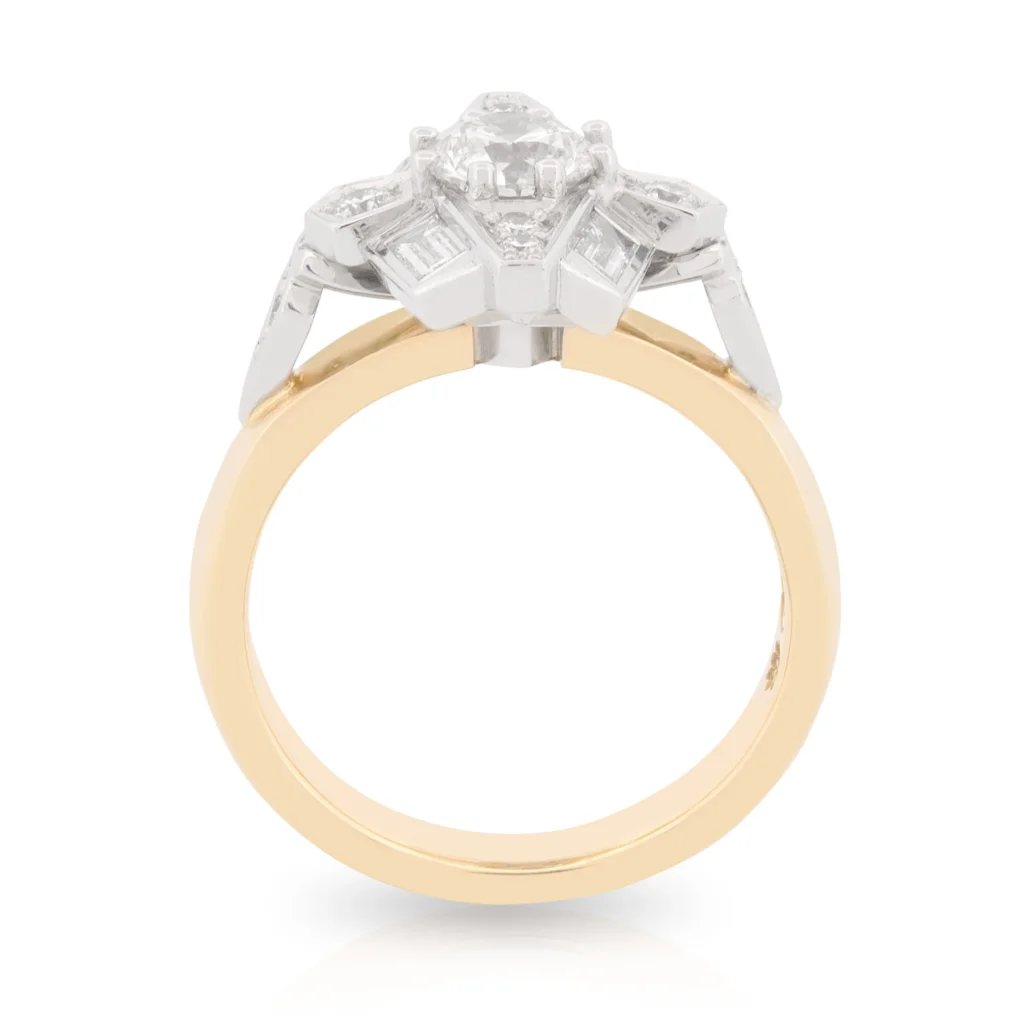 Empire Two Tone Diamond Ring