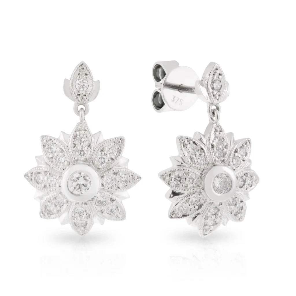 Flower Diamond Art Deco Drops