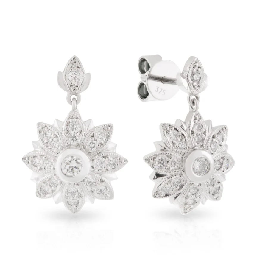 Flower Diamond Art Deco Drops