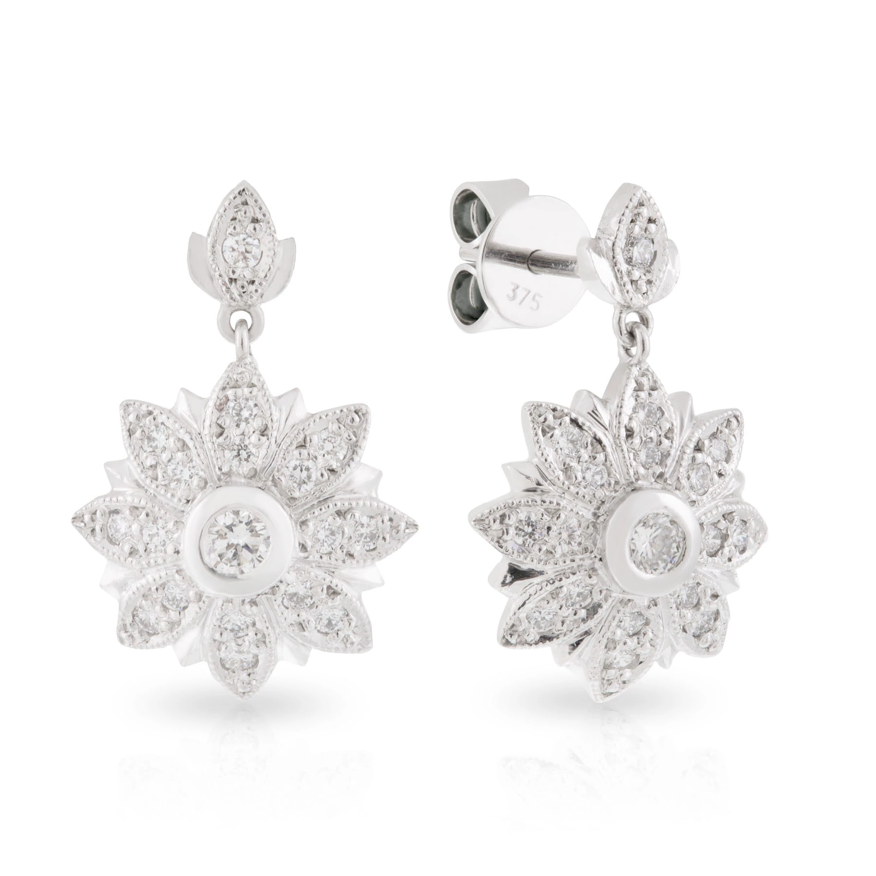 Flower Diamond Art Deco Drops