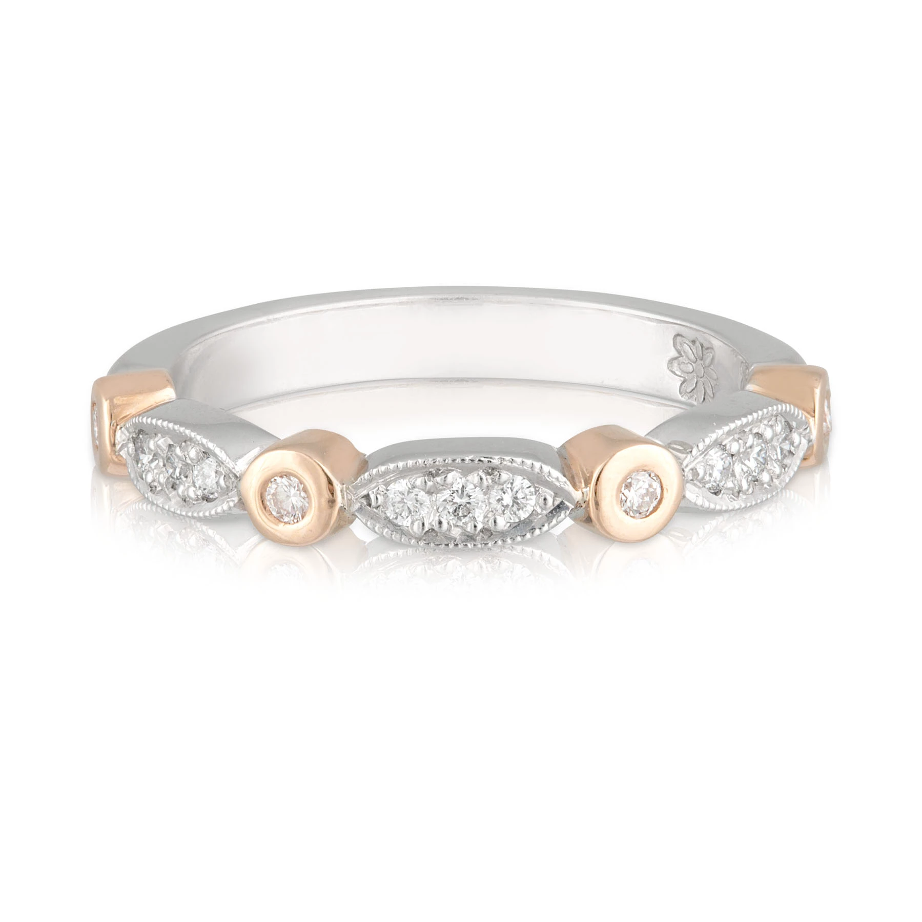 Ladies Diamond Art Deco Wedding Band
