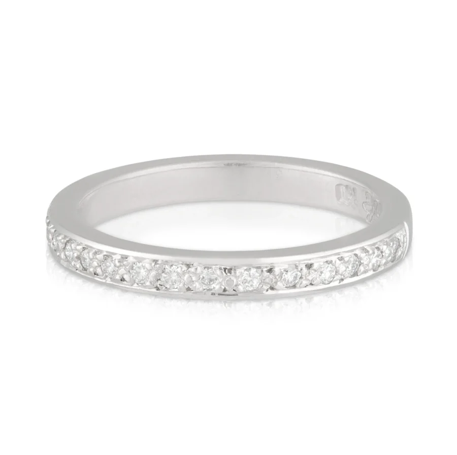 Ladies Half Band Diamond Wedding Band