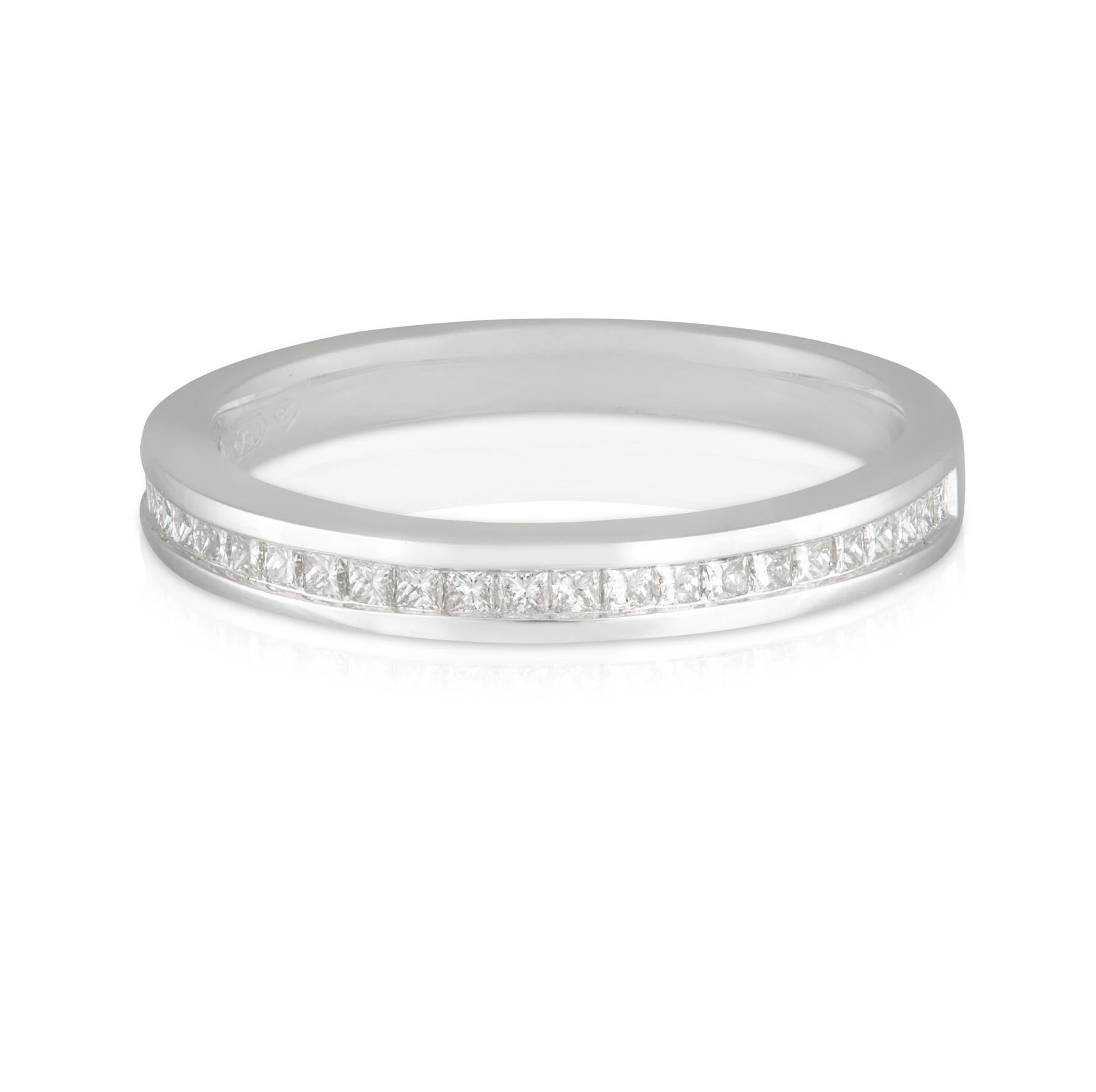 Ladies Princess Cut Diamond Wedding Band