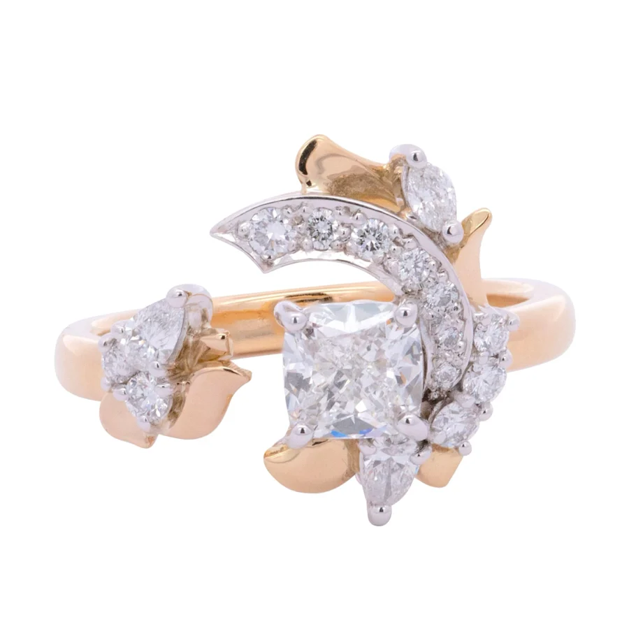 Lemons and Peonies Diamond Ring