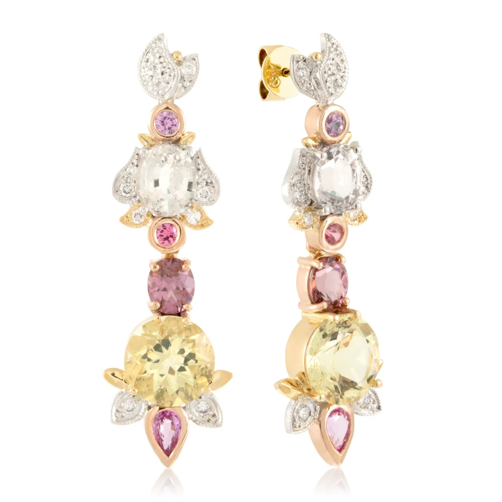 Lemons and Peonies Earrings