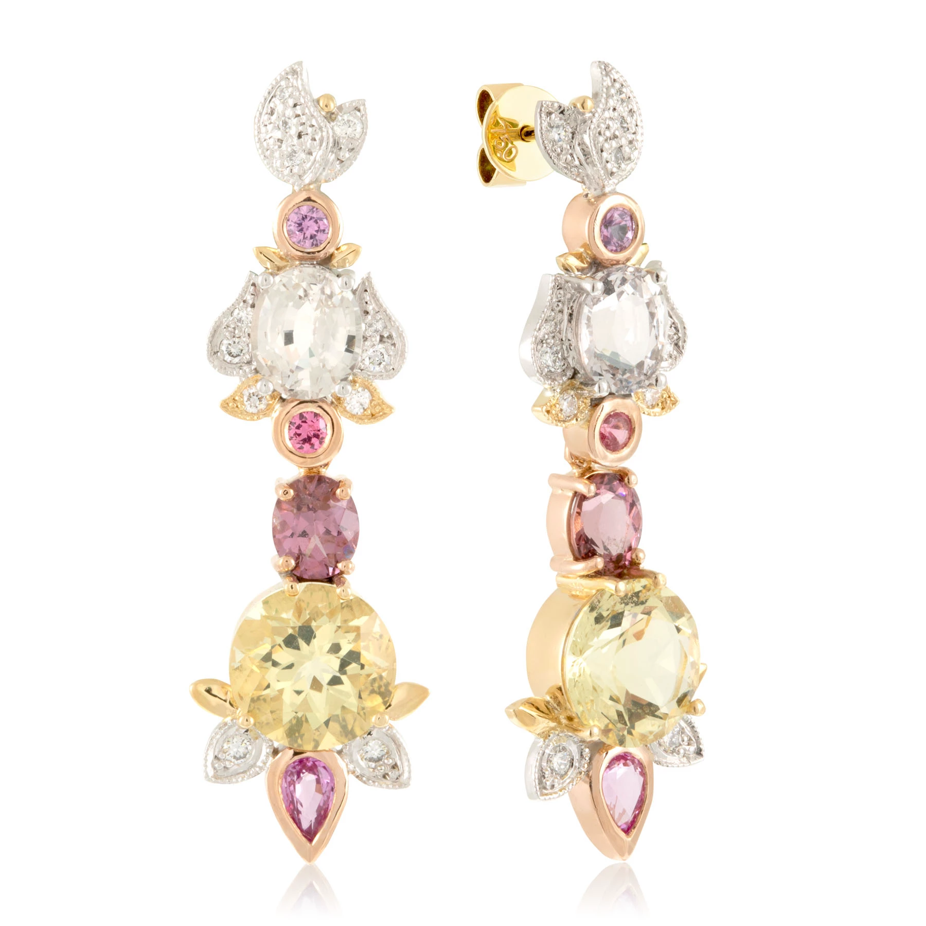 Lemons and Peonies Earrings