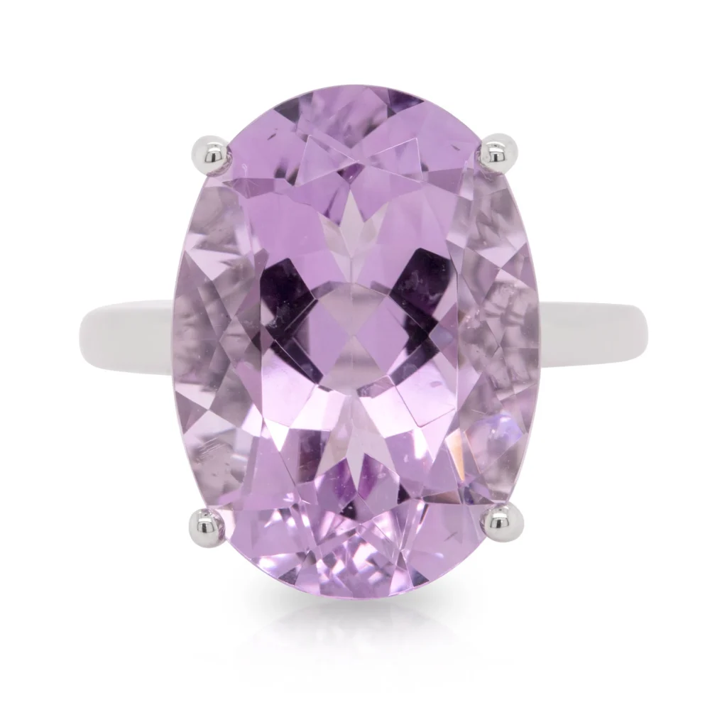 Oval Amethyst 4 Claw Ring