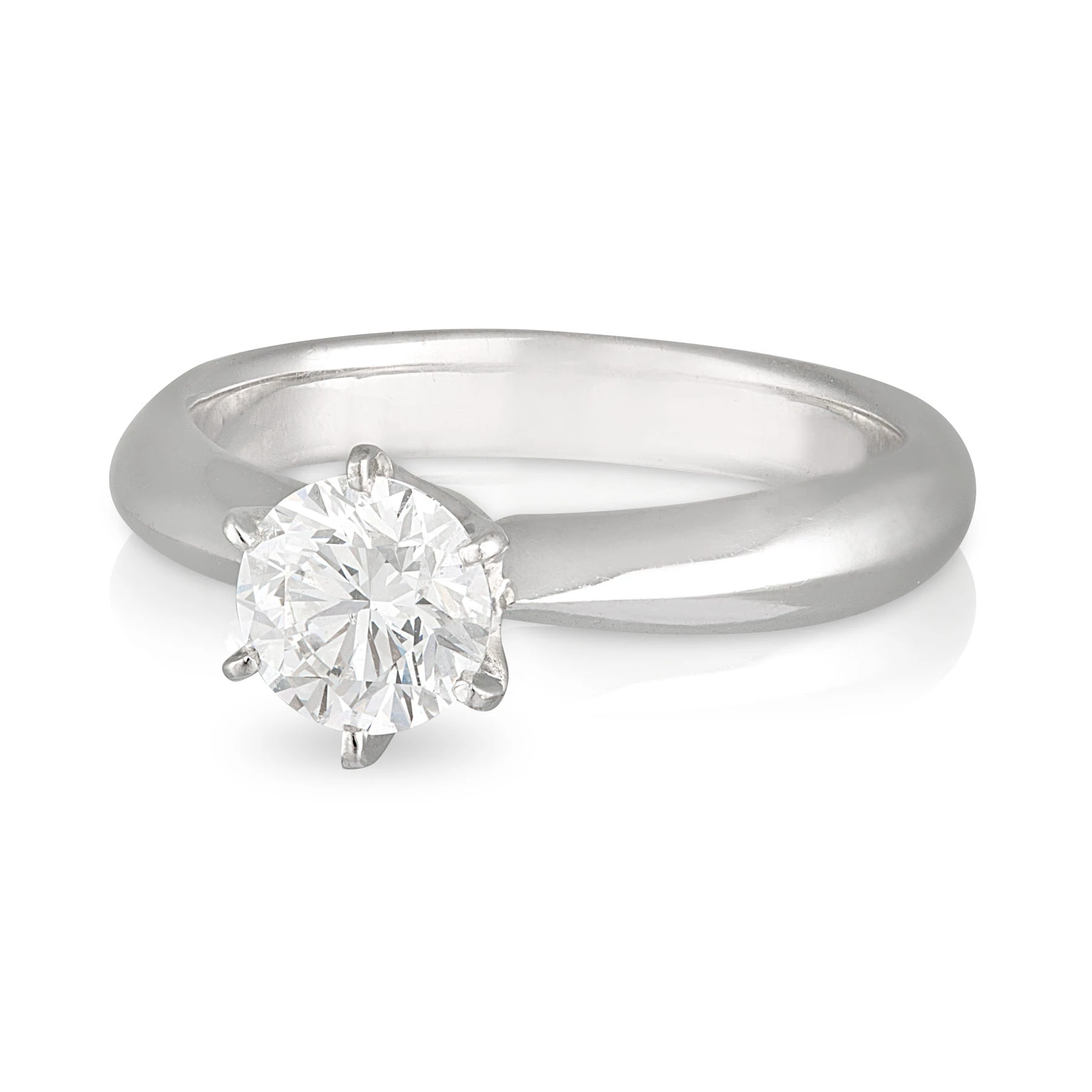 Solitaire 6 Claw Round Brilliant Diamond Engagement Ring