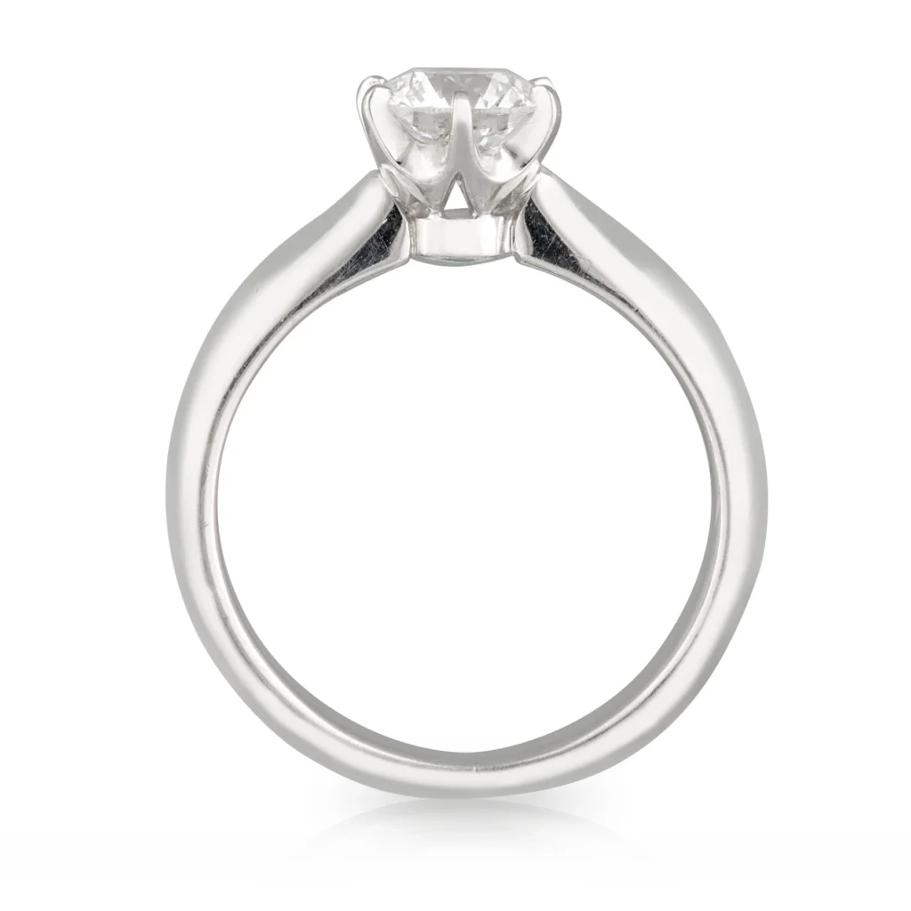 Solitaire 6 Claw Round Brilliant Diamond Engagement Ring