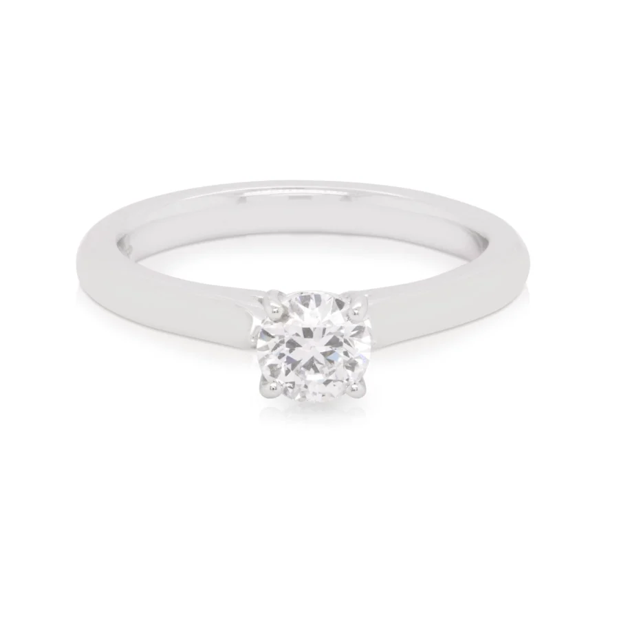 Solitaire Round Brilliant 4 Claw Diamond Engagement Ring