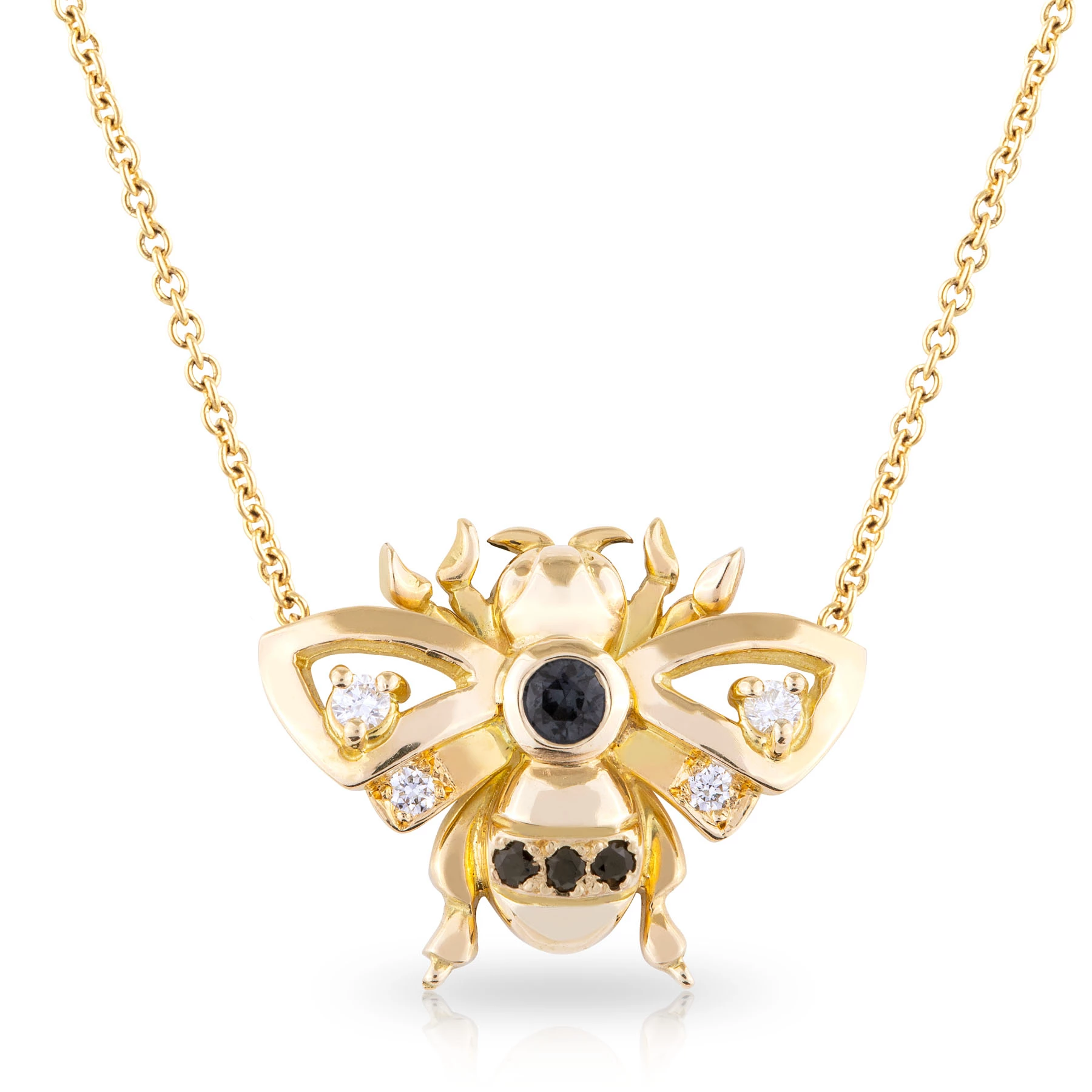 Spinel and Diamond Bee Pendant