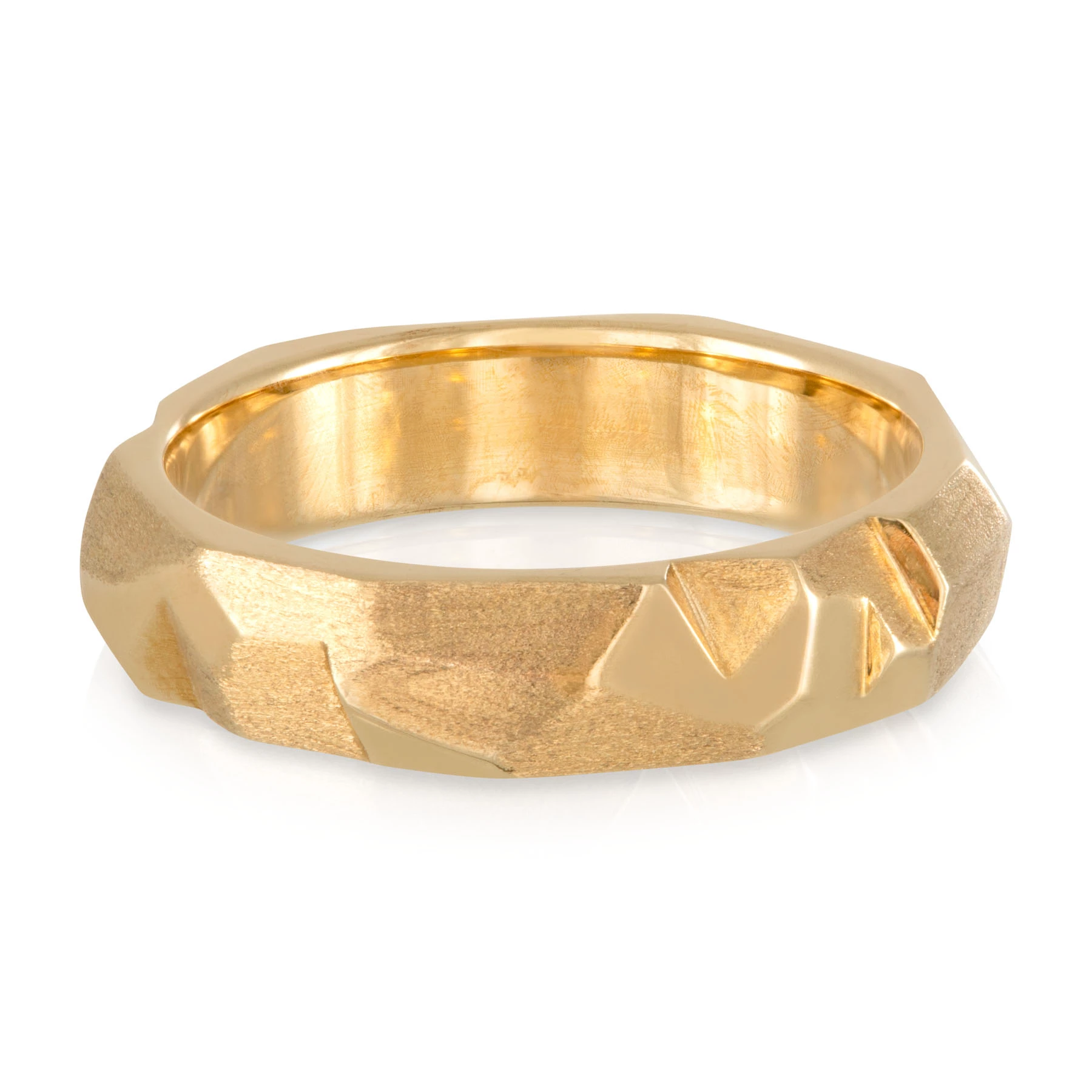 Yellow Gold Polished/Matt finish Gents Band