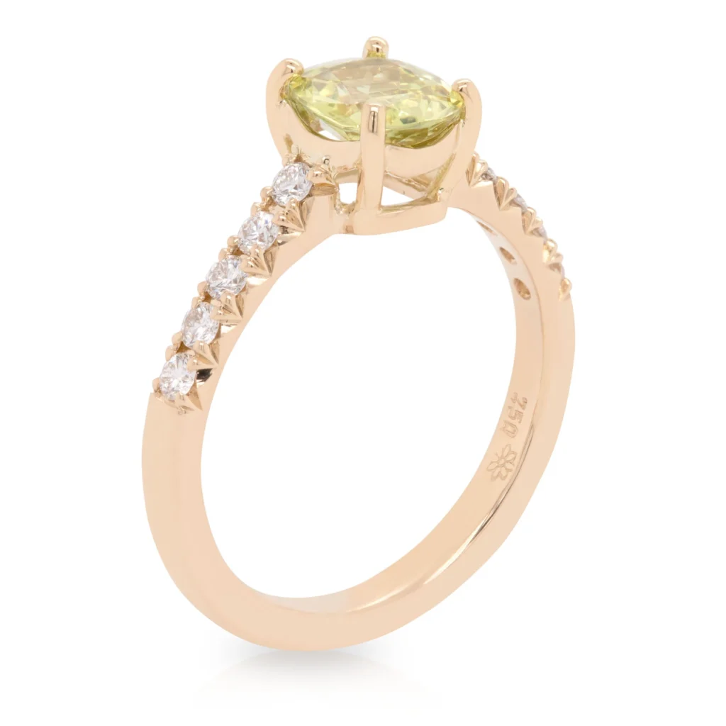 Yellow Sapphire Solitaire Engagement Ring