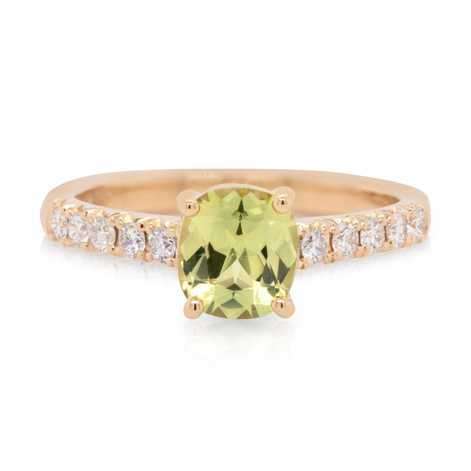 Yellow Sapphire Solitaire Engagement Ring