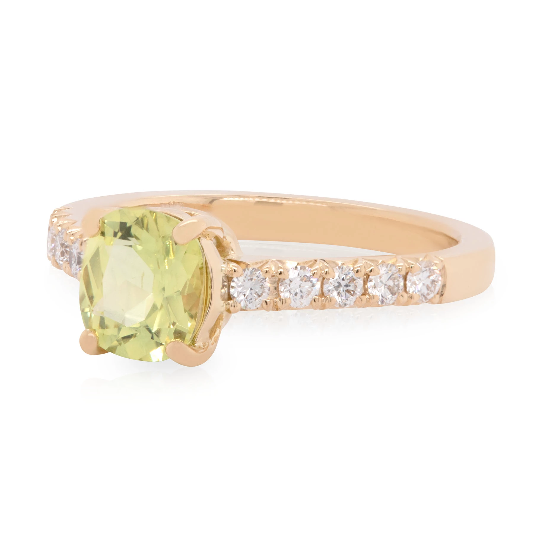 Yellow Sapphire Solitaire Engagement Ring