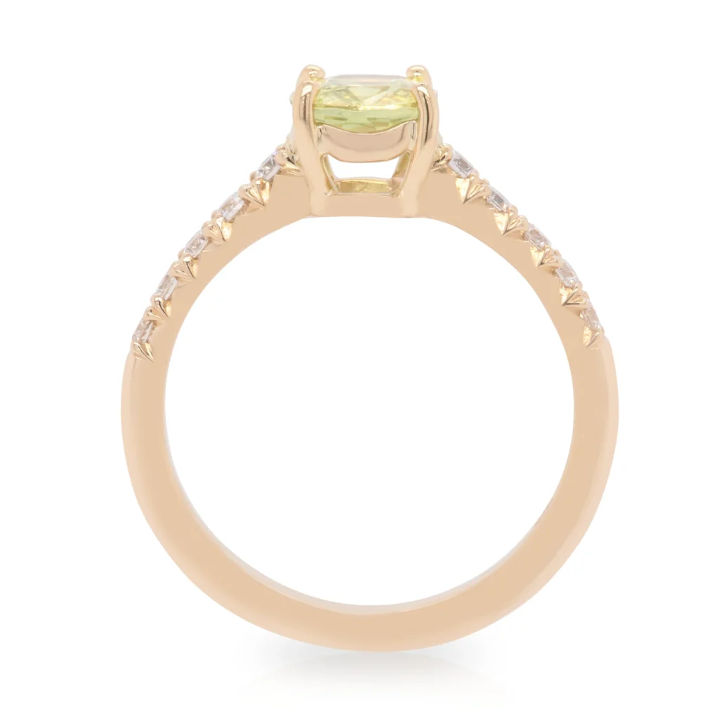 Yellow Sapphire Solitaire Engagement Ring