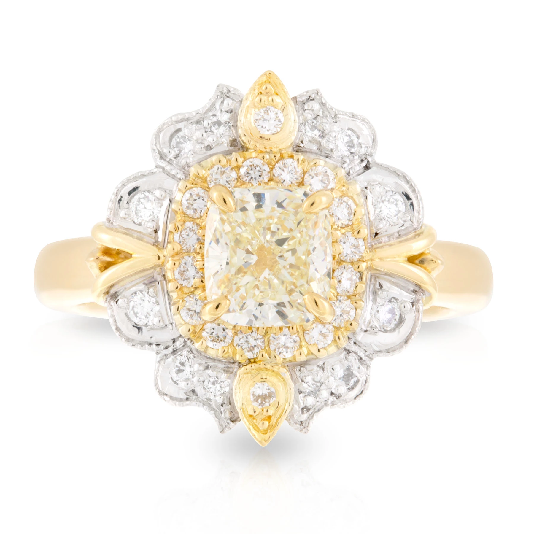 Yellow Tulip Diamond Engagement Ring