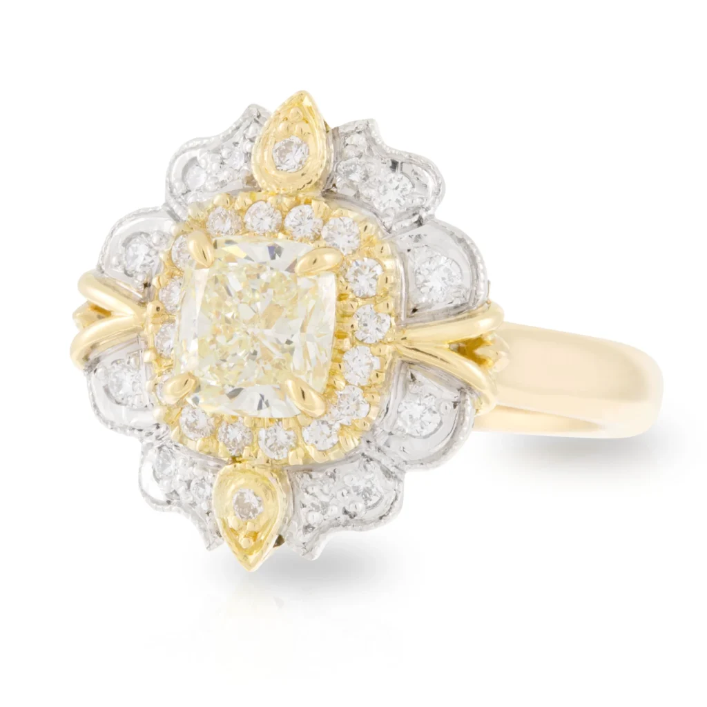 Yellow Tulip Diamond Engagement Ring