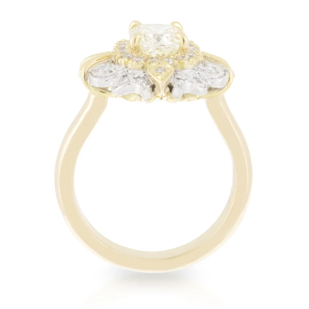 Yellow Tulip Diamond Engagement Ring