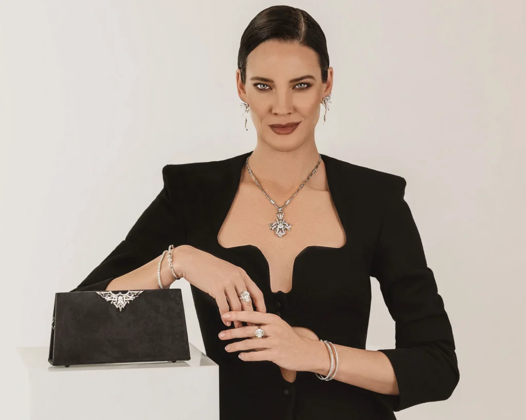 Model wearing Amelia collection