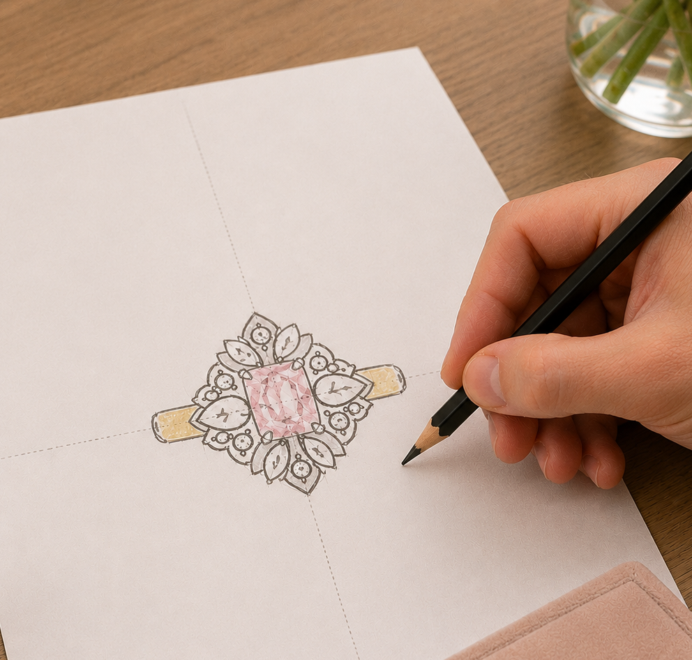 A Bespoke Pink Sapphire Ring to Celebrate Retirement